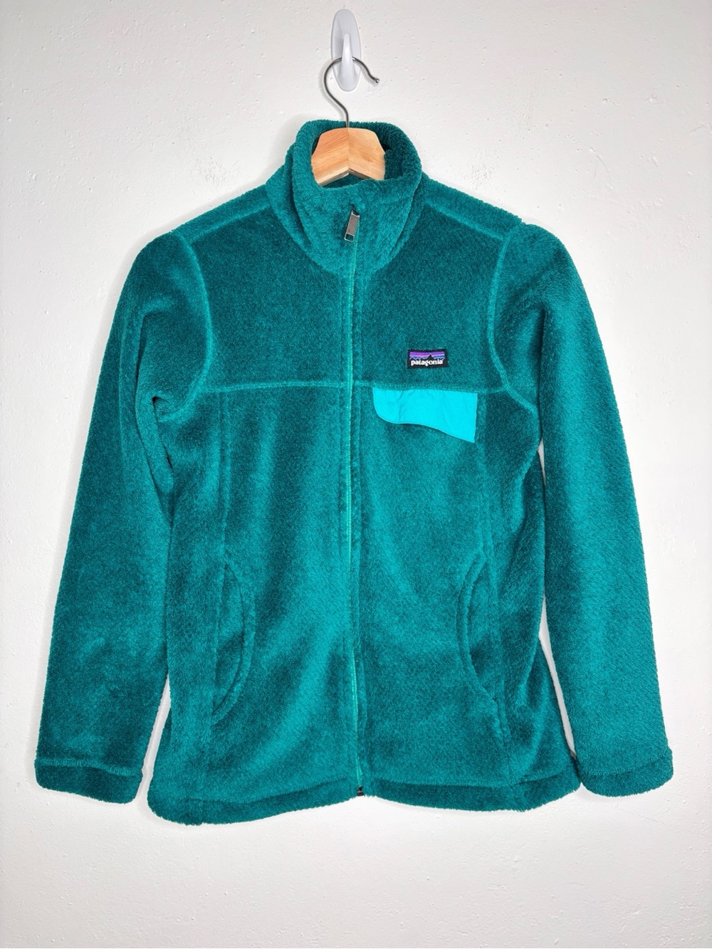 Patagonia Teal Full Zip Re-Tool Fleece Size XS